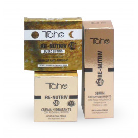 - TAHE - Pack Facial Re-Nutriv (Crema Hidratante Día 50 ml + Serum Noche 50 ml + Suero Lifting 5x2ml)